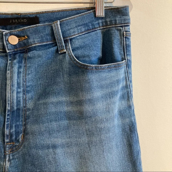 J BRAND Sz 32 Teagan High Rise Straight Leg Mid Wash Jeans - Picture 4 of 12